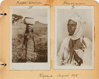 (TRAVEL--AFRICA) An album with 99 photographs documenting a sea voyage on the S.S. Pittsburgh along the west coast of Africa.